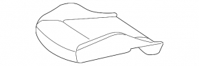 Mercedes GLC 16-22 driver's seat lower trim, black leather