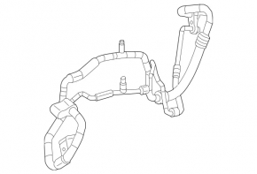 Air conditioning pipe compressor-heater second Mercedes GLC 300/43/63 16-22