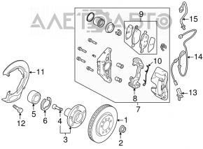 Front left caliper assembly for Mazda 3 MPS 09-13