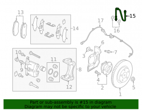 Brake hose front left Mazda 3 19- Japan built