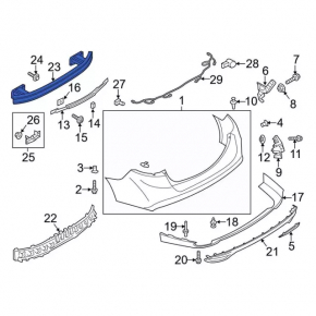 Lincoln MKZ 13-20 rear bumper reinforcement