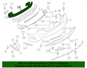 Lincoln MKZ 13-20 rear bumper reinforcement