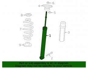 Infiniti QX50 19-25 rear left shock absorber with support