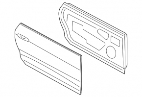 Door bare front left Ford Mustang mk6 15-