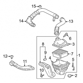 Air filter housing Ford Ecosport 18-21 1.0T