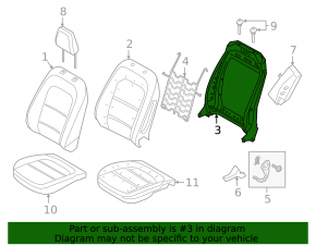 Ford Escape MK4 20-24 Driver's Seat Backrest Adjustment Motor