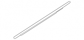 Door-glass molding, central rear left, Land Rover Range Rover Velar 18-23, gloss black