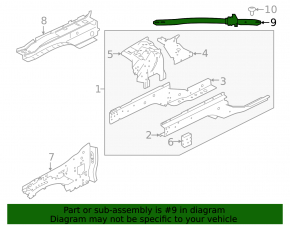 Front strut bar right Jaguar F-Pace X761 17-21