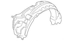 Front right fender liner for Mazda CX-9 10-15