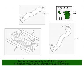 Intercooler pipe, left, second, BMW X5 F15 14-18 3.0D