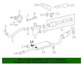 Front right muffler bracket Toyota Highlander 14-19