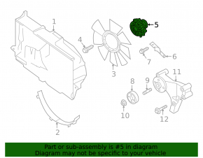 Viscous coupling for cooling Infiniti QX56 QX80 14-20 5.6