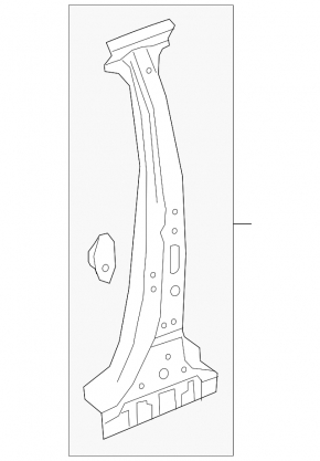 Body pillar central right Chevrolet Volt 16- with threshold