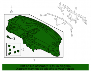 Volvo XC60 18-25 black leather dashboard with AIRBAG for projection
