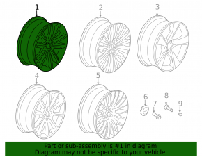 Wheel disk R20 464 style BMW 5 F10 09-16 8.5x20