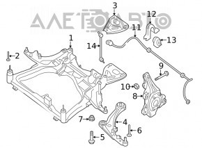 Front left axle shaft Nissan Maxima A36 16-