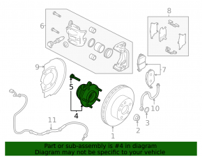 Front right hub for Nissan Murano z51 09-12