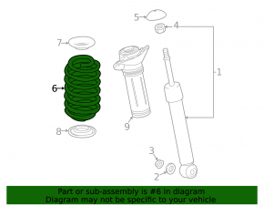 Rear left spring Toyota Camry v70 20-24 2.5 LE\XLE AWD