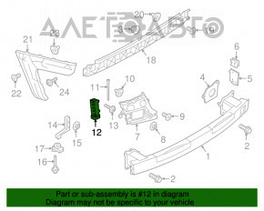 Rear bumper mount left Audi A6 C7 16-18 rest