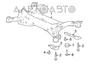 Honda Accord 18-22, front left rear subframe lug