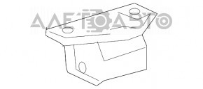 Rear subframe bracket left Toyota Highlander 01-07 AWD