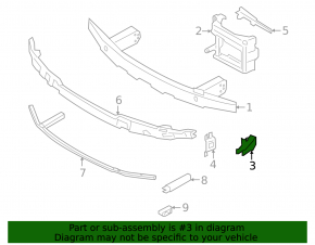 Right front bumper lower reinforcement mount for BMW 4 Series G22 G26 21-25 with m sport design, bumper support
