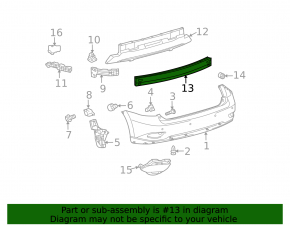 Rear Bumper Reinforcement Lexus RX350 RX450h 10-15