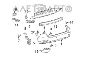 Rear Bumper Reinforcement Lexus RX350 RX450h 10-15