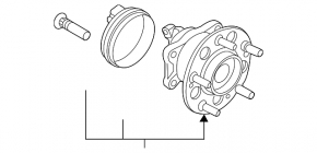 Rear left hub Hyundai Elantra AD 17-20 sport