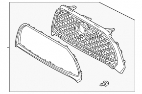 Radiator grille Toyota Corolla Cross 22-26 black gloss L, LE, XLE