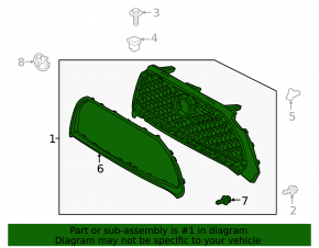 Radiator grille Toyota Corolla Cross 22-26 black gloss L, LE, XLE