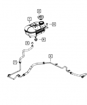 Expansion tank cooling Dodge Dart 13-16 2.0 2.4 with cap