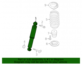 Rear left shock absorber Kia Forte 4d 14-16