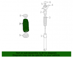 Rear left spring Hyundai Sonata 20-23 for panoramic