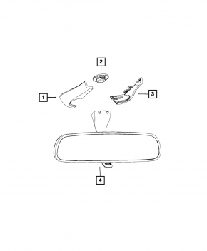 Interior mirror Chrysler 300 11-14 auto-dimming