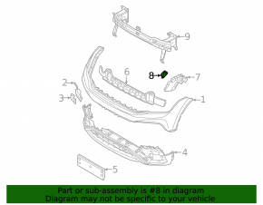 Front right headlight bracket VW Tiguan 22-24 on the wing