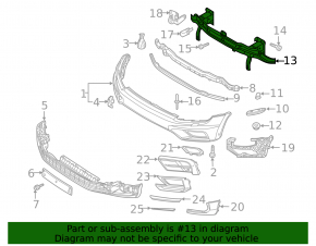 Front bumper reinforcement VW Tiguan 18-24