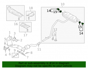 Muffler bracket left VW Golf 15- 1.8T