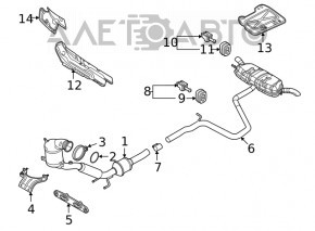 Muffler bracket left VW Golf 15- 1.8T