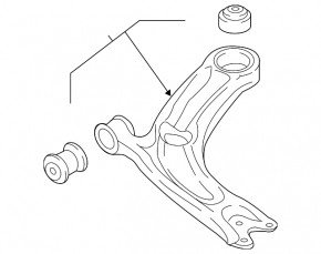 Lower control arm, front right, VW Jetta 19-24