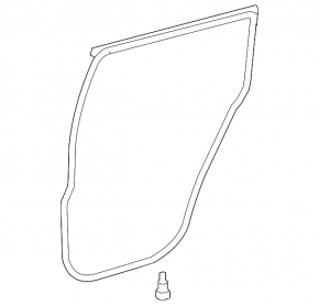 Rear right door seal for Toyota Highlander 2013