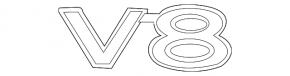 Toyota Land Cruiser 2008-21 V8 tailgate emblem