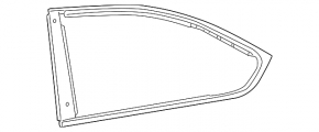 Upper rear door molding left Lexus LS460 LS600h 07-17 long, chrome
