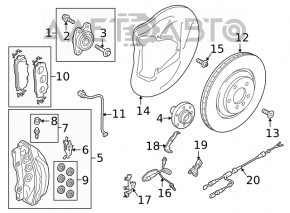 Front right brake hose Audi Q5 80A 18-24 type 1