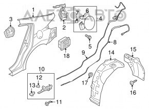 Trunk release cable Hyundai Elantra AD 17-20