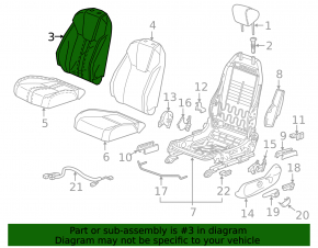 Driver's seat Honda Insight 19-22 without airbag, mechanical, cloth, gray, for dry cleaning
