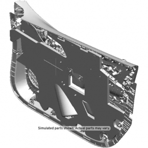 Door trim panel, front left, Chevrolet Volt 16, black with beige Premier insert