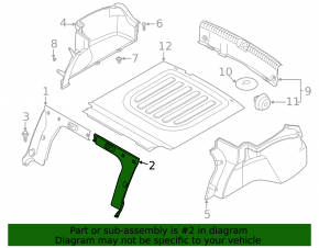 Left rear seat back trim for Hyundai Sonata 20-22 scratched