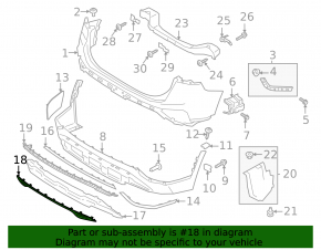 Rear bumper center molding for Hyundai Santa FE 21-23 Limited