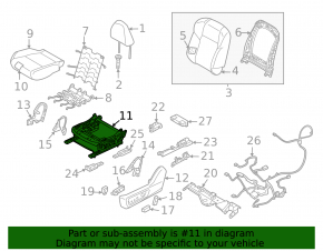 Nissan Rogue 21-24 Driver's Seat Motor Front-Rear, Without Bracket